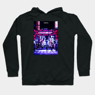 Tokyo Street Neon Synthwave Hoodie